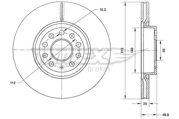 TOMEX Brakes Bremsscheibe